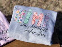 Load image into Gallery viewer, Personalized Sleeve Hearts Sweatshirt
